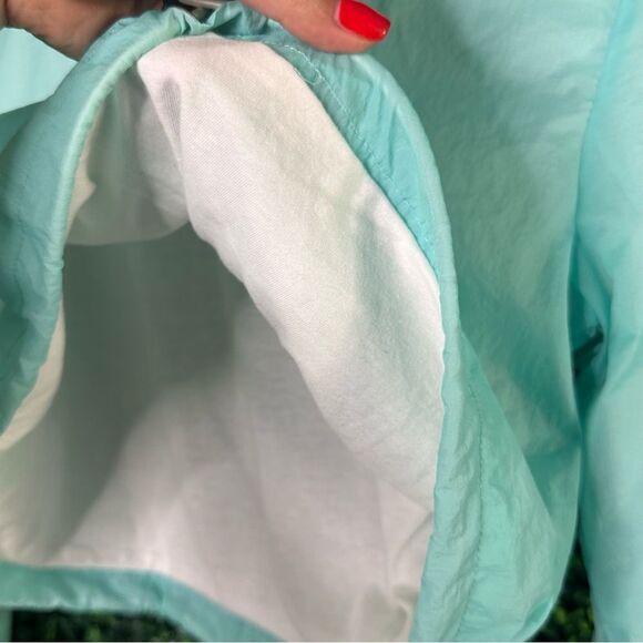 American Apparel Cropped Turquoise Aruba Blue Hoodie Sweatshirt Top Sz Small - Picture 8 of 9